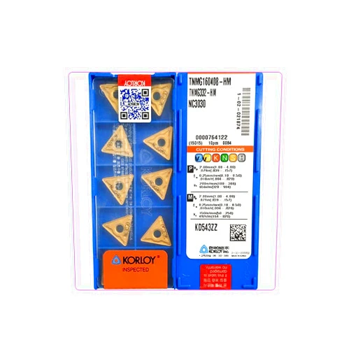 HOOGUU KORLOY 100% Original TNMG TNMG16 TNMG1604 TNMG160408 HM TNMG160408-HM NC3030 Diamond Turning Blade