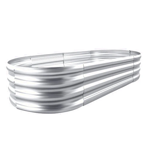 Land Guard Galvanized Raised Garden Bed Kit, Galvanized Planter Garden Boxes Outdoor, Oval Large Metal for Vegetables…………
