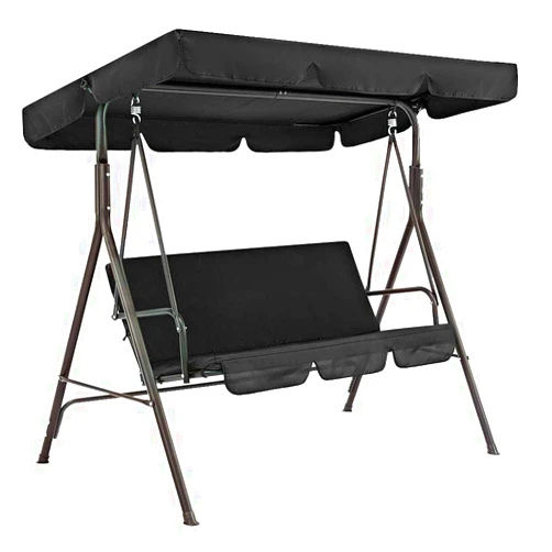 DUMGRN Canopy Swing Top Cover & Swing Seat Cover, 3 Seater Patio Swing Chair Canopy Top Cover with 210D Oxford Cloth for Garden Terrace Seat Hammock