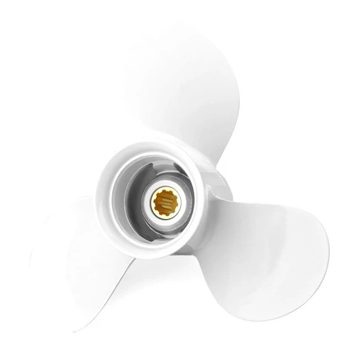 ADP 9 7/8 x 10 1/2-F Boat Motor Aluminum Propeller - Compatible with Yamaha Outboard Engines C 20HP 25HP 30 Horsepower - Replaces 664-45945-00-EL; 664-45945-00-00; F25-04080000 - 10 Spline Tooth