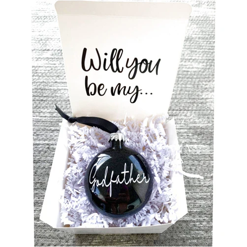 BallyandLis Godfather Ornament, Godfather Gift, Godfather Proposal Gift, Will you be my Godfather, Godfather Box, Godfather Gift Box