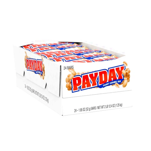 Payday Peanut Caramel Bar, 1.85 oz (Pack of 24)