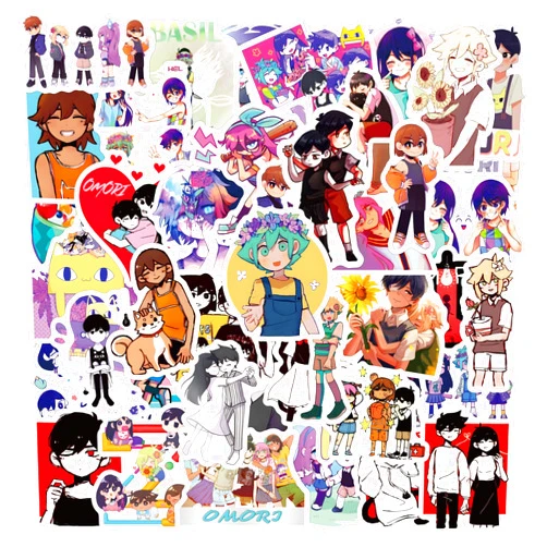 JMYUJX 60pcs Cool Anime Game Stickers for Kids,Omori Game Stickers for Water Bottles Computer Phone Scrapbook,Anime Game Waterproof Stickers for Teens Girls Boys (omorj)