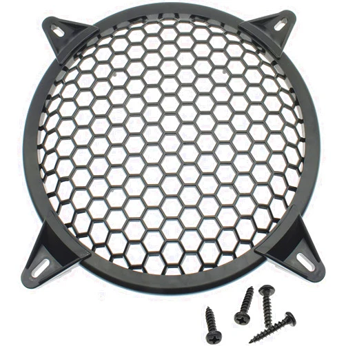 OZXNO 2 Pack 10 Inch Speaker Grills Subwoofer Grill Waffle Grill Guard Protector Covers with Mounting Screws ABS Mesh Round Subwoofer Speaker Cover