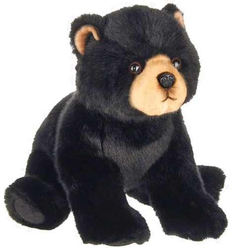 Bearington Collection Berington Asher Plush Black Bear Stuffed Animal, 13 Inches