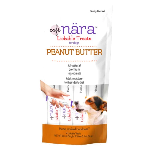 Café Nara Peanut Butter Flavored Lickable Treats for Dogs - Pack of 12