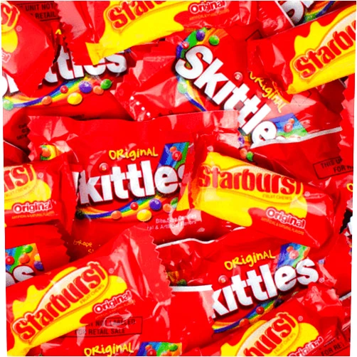 Snackivore Skittles Fun Size and Starburst Fun Size Candy Bulk 2LB Bag- Starburst Candy and Skittles Bulk Candy Mixed Candy, 2LB Bag of Candy by Snackivore.