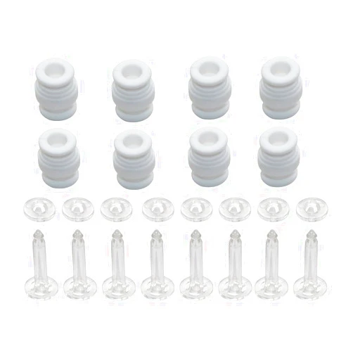 SAMLOO 200pcs Shock Absorbers Rubber Damper Balls and Anti-Drop Securing Pins for DJI Phantom 3 / Phantom 2 Professional Advanced Gimbal Mount Anti Vibration, Clear