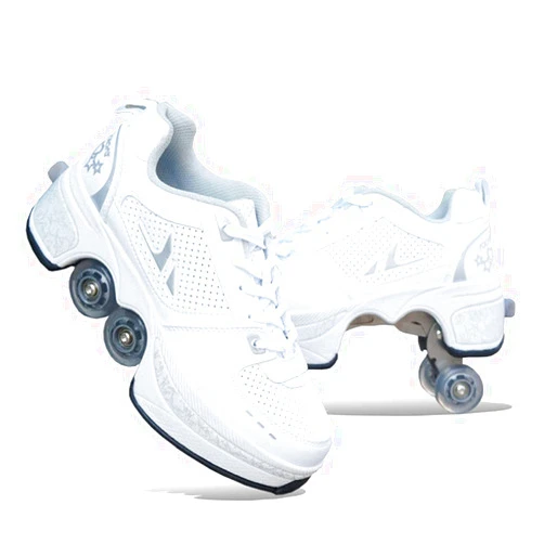 CHSSIH Roller Skates for Women,Shoes with Wheels for Girls,Kick Rollers Shoes Retractable for Boys, Adult Parkour Quad Roller Shoes,Inline Skates Children'sOutdoor Skates