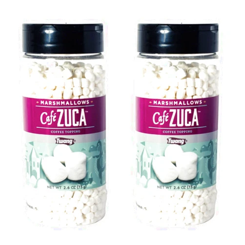 Twang Café Zuca Dehydrated Mini Marshmallows, Coffee Topping, 2.6oz - 2 pack