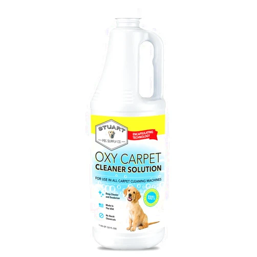Stuart Pet Supply Co. Professional Strength Oxy Carpet Cleaner Solution Deodorizer For use in any Carpet Shampooer Machine for Pet Urine and Stains 32oz.