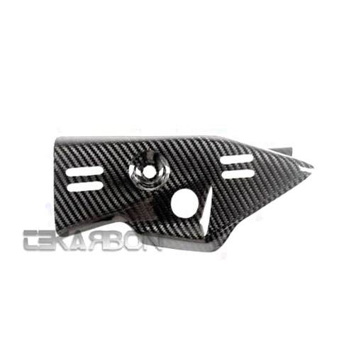 TEKARBON Replacement for Exhaust Heat Shield, Kawasaki ZX10R (2011-2015), Carbon Fiber, 2x2 Twill Weave