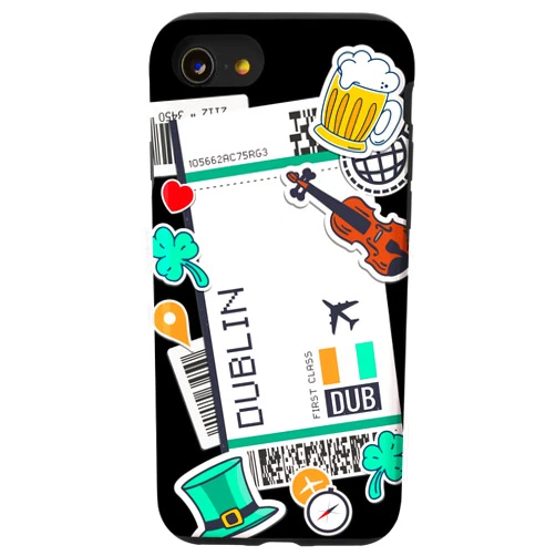 World First Class Boarding Passes iPhone SE (2020) / 7 / 8 Funny First Class Ticket Boarding Pass Dublin Ireland Case