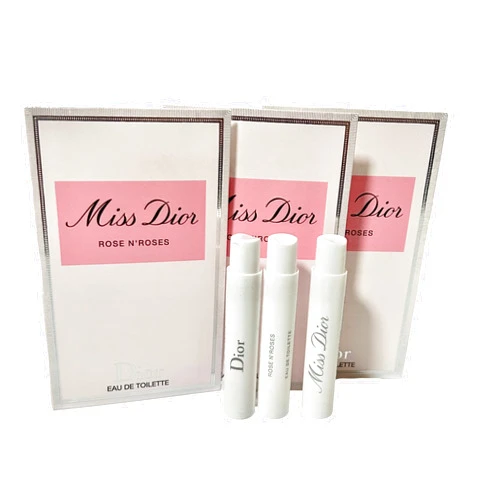 Dior Sample Perfume Miss Rose N'Roses Sample Women Eau De Toilette 1 ml / 0.03 fl oz Set of 3