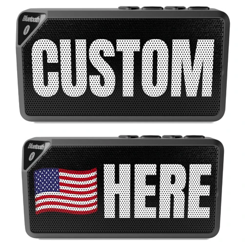 Xzdesign Custom Bluetooth Speaker with Photo Text Name Logo Picture Personalized Portable Speakers for Car Trip Personalized Birthday Gifts for Men Women Business