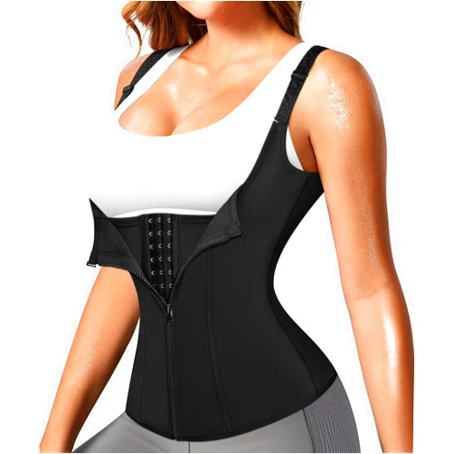 Nebility Waist Trainer for Women Corset Shapewear with Zipper Women's Waist Cincher Tank Top with Adjustable Straps