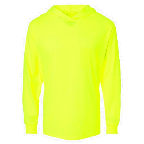 L&M® Hi Vis T Shirt Safety Lime Orange Long Sleeve HIGH Visibility with Hood