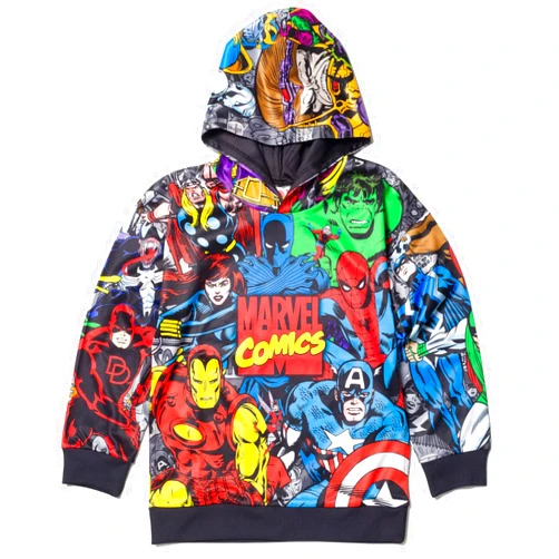 Marvel Avengers Spider-Man Venom Iron Man Fleece Pullover Hoodie Toddler to Big Kid