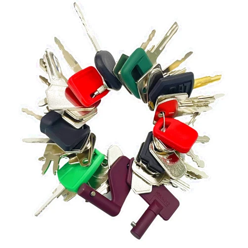 WAH YUE HING 39PCS Heavy Equipment Keys Master Set, Construction Ignition Key Set Fits Case, Takeuchi, Komatsu,Hyster, Kubota, Cat, JCB, Bobcat, Daewoo, JLG, JD, Forklift and More