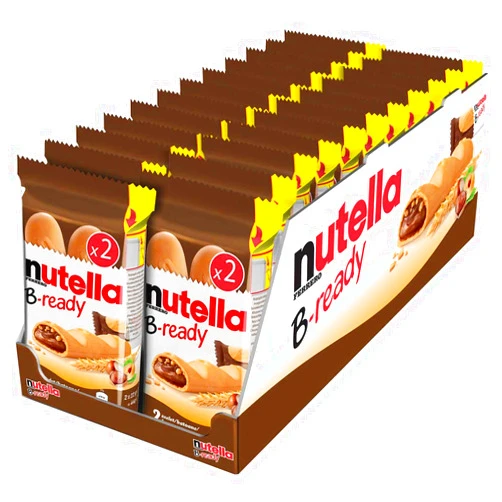 Bready Nutella B-ready Wafer filled with Nutella 32 pieces (T2 x 16)
