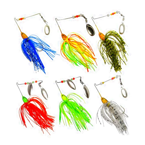 FREE FISHER 6 Pcs Fishing Lures Spinner Baits for Bass Fishing,Trout Salmon Hard Metal Spinnerbaits