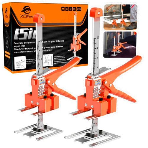 XClifes Labor Saving Arm Jack Handle 2 Pack, Construction Jack, Wall Tile Locator, Multi Function Height Adjustment Lifting Device, Door Panel Lifting Cabinet, Raised 10 in, Pair Dynamic Load 400 LB
