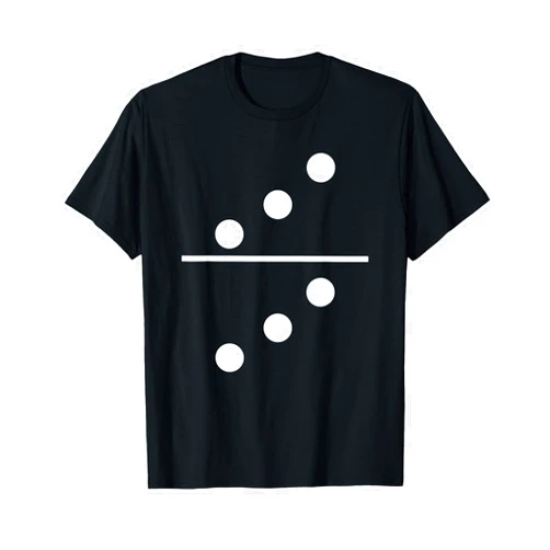 Dominos Addict Game Tile Tees Domino 3 and 3 Matching T-Shirt Halloween Group Costumes 3-3 T-Shirt