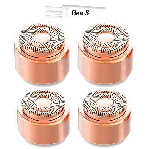 Tuokiy Replacement Heads Generation 3 for Flawless Facial Hair Remover Gen 3, Double Ring Replacement Blades for Flawless Gen 3 Device Only