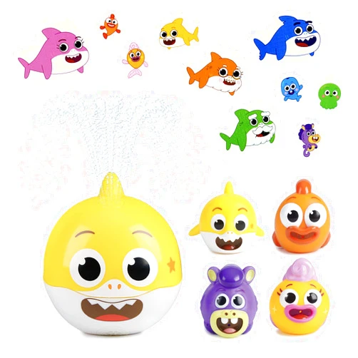 WowWee Baby Shark's Big Show! Bath Toy Bundle - 15 Pieces - Kids Bath Toys