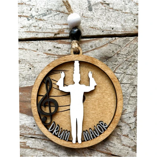 From the Pines Supply Co Drum Major Marching Band Christmas Tree Ornament | Custom Band Leader Gift | Gift for Band Director | Music Lover | Conductor