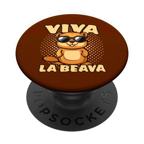 Beaver Humor Designs Viva La Beava Funny Beaver Lover PopSockets Standard PopGrip