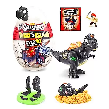 Smashers Dino Island Mini Egg T-Rex by ZURU Prehistoric Discovery Toy with 10 Dino-Island Surprises, Dinosaur Toys, Slime, Sand and More Age 5+ T-rex Mini