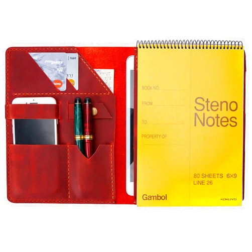 Wowlomo Leather Notebook Cover for Steno Notebook - 9