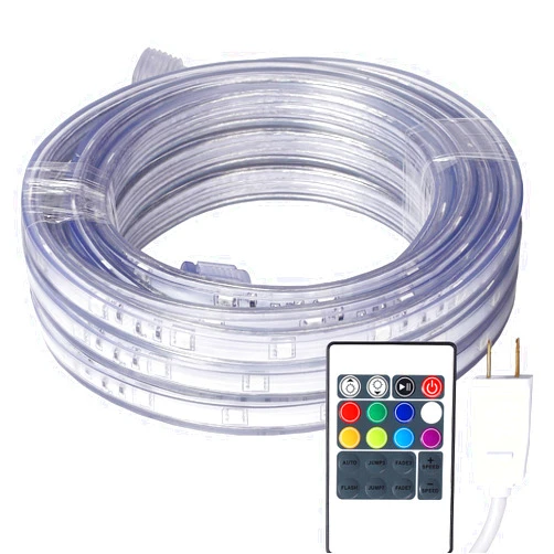 Areful 16.4 Feet Flat Flexible LED Rope Lights, Color Changing RGB Strip Light with Remote Control, 8 Colors Multiple Modes, Plug in Novelty Lighting, Connectable and Waterproof for Home Kitchen Outdoor Use…