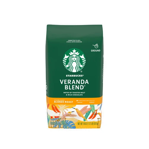 Starbucks Blonde Roast Ground Coffee — Veranda Blend — 100% Arabica — 1 bag (18 oz.)