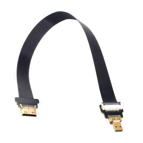 xiwai JSER-Brands CYFPV Mini HDMI Male to Micro HDMI Male Extension FPC Flat Cable 1080P for FPV HDTV Multicopter Aerial Photography (0.5M)