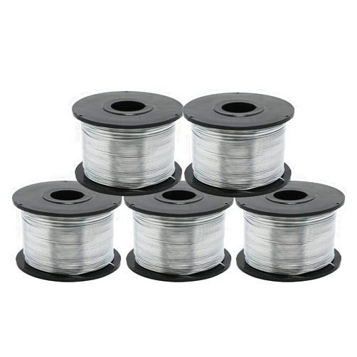 Wokyo 5pcs Rebar Tying Wire Steel Rebar Tie Coil Rolls Rebar Tool Wire 110m Length 0.8mm Diameter for Automatic Rebar Tying Machine