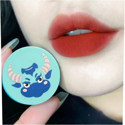 ENGBO Gege Bear Party Lip Mist Matte Lip and Cheek White Lipstick (3# Powdered coffee paste, 1)