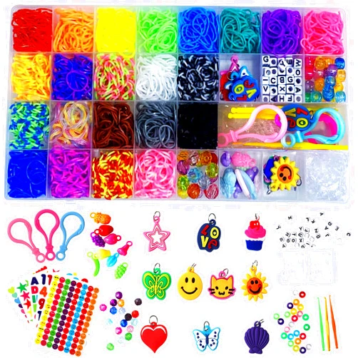 XYTLAX Rubber Band Bracelet Kit, Loom Making Kit for Girl, Loom Bands Refill Kits for Children Boy Girls Gift DIY Friendship Bracelets- Christmas Holiday Gifts