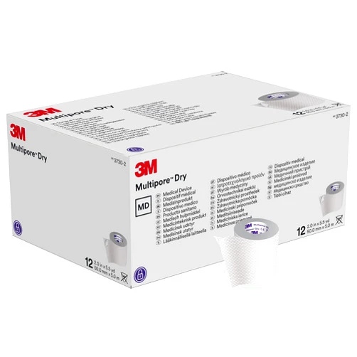 Multipore 3M™ Multipore™ Dry Surgical Tape 3730-2, 2 IN x 5.5 YRD, 12 rolls/BX