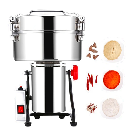 SAHKGYE 4500G Electric Grain Mill Grinder Swing Type Mill Flour Power Stainless Steel High Speed Pulverizer Powder Machine Herb Grinder Grinding for Cereals Coffee Muesli Beans Pepper Spice Nuts 5000W