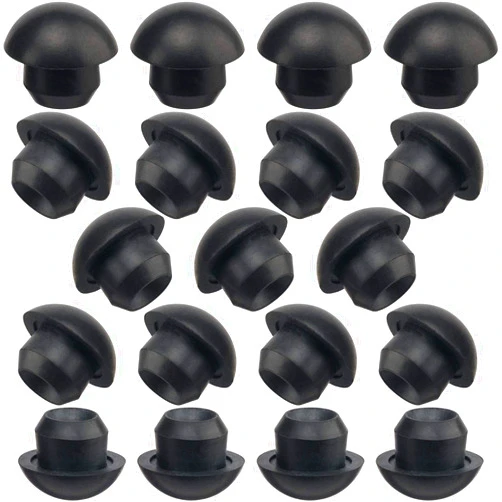 ANCIRS 50 Pack 8mm Floor Bottle Jack Plugs, Black Rubber Hydraulic Horizontal Filler Bung for Oil Reservoir Hole