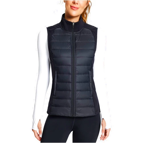 BALEAF Women's Lightweight Warm Puffer Vest Running Winter Hybrid Sleeveless Quilted Water Resistant Jacket
