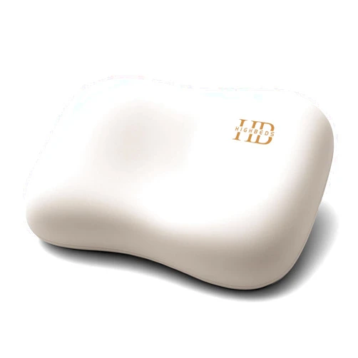 HighBeds Side Sleeper Pillow – Soft Ergonomic Cervical-Neck-Pillow for Neck Pain Relief, Ice Silk Zipperless Pillowcase, Eco Friendly and Durable Material (White)