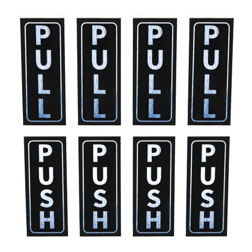 PATIKIL Push Pull Door Sign, 4 Set 2