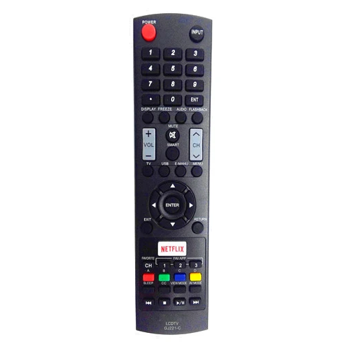 UBay GJ221-C Remote Control for Sharp LCD/LED TV LC32LE653U LC40LE653U LC43LE653U LC-43LE653U LC-48LE653U LC55LE653U LC65LE645U LC-65LE645U (Substitute for remotes Sharp GJ221 and GJ221-R)