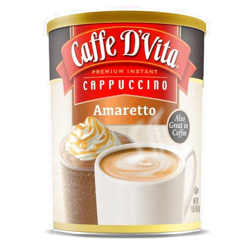 Caffe D'Vita Amaretto Cappuccino 1 lb. can (16 oz.)
