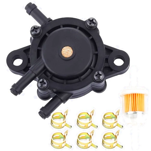 KOSIDA Replace Fuel Pump 691034 692313 Briggs 808492 597338 Kohler 17hp-27hp For Lawn Mower Tractor Golf Cart Engine and Kawasaki Cub Cadet Craftsman Starter Vacuum Fuel Pump (A Set)