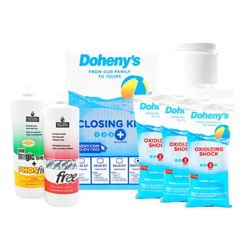 Doheny's Master Pool Closing Kit, Winterizing Chemicals for Swimming Pools, Includes Ultimate Kit, Natural Chemistry, Stain and Scale Preventer, Oxidizing Tablets, Shock, Treats up to 35,000 Gallons