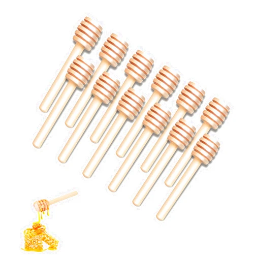 DESIOLE Wooden Honey Mixing Stirrer 20Pcs Mini Honey Dipper Sticks Honey Spoon(3inch)